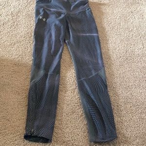 Under Armour purple polka dot compression leggings